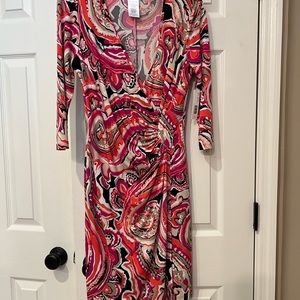 Laundry faux wrap dress. NWT. Size 10
